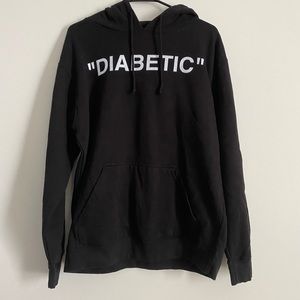 Black Rob Howe “DIABETIC” Hoodie Size L